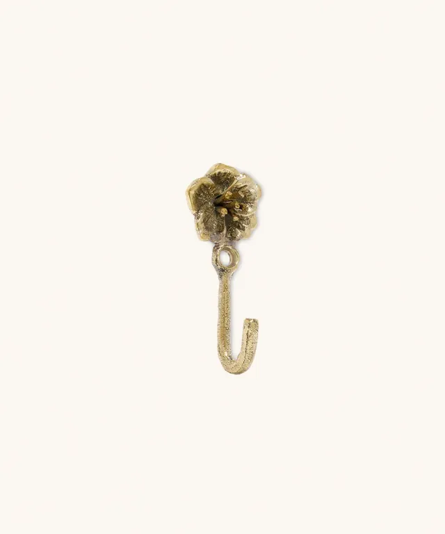 Doing Goods Maisie Mini Wandhaken Blume gold 5x2cm klein