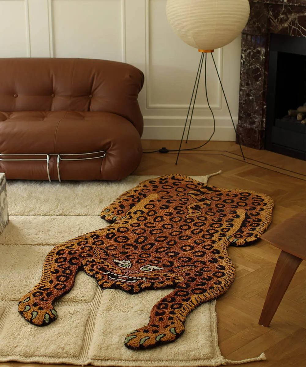 Doing Goods Tatsu Leopard Heritage Teppich Wolle