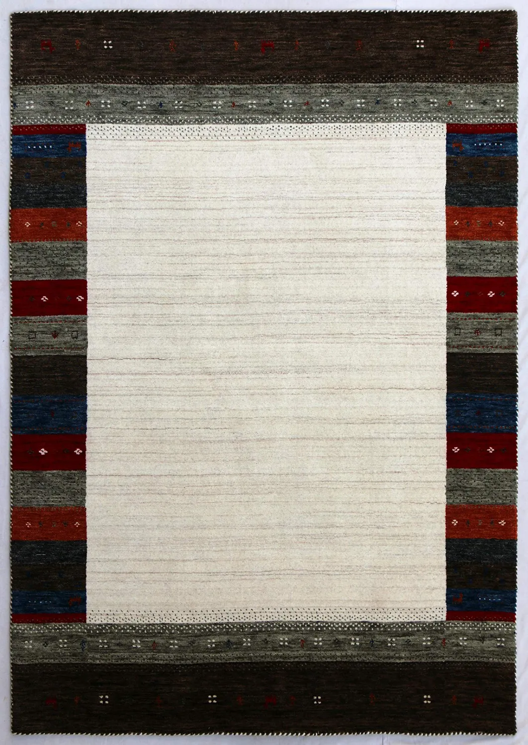 THEKO Nebraska Wollteppich Bunt 60x90 cm Schurwolle