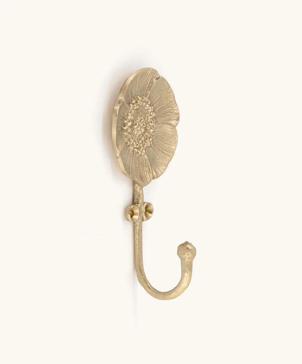 Doing Goods Mia Poppy Wandhaken Messing
