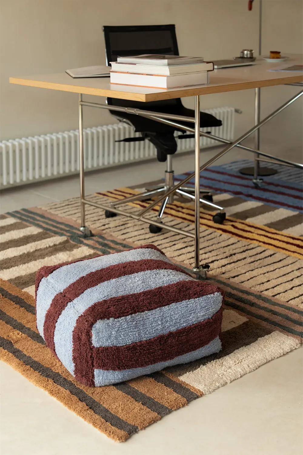 Lorena Canals Lines Marsala Pouf 45x45x22 cm Baumwolle