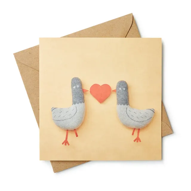 Donna Wilson Pigeons Love Karte quadratisch blanko