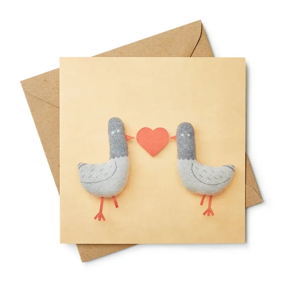 Donna Wilson Pigeons Love Karte quadratisch blanko