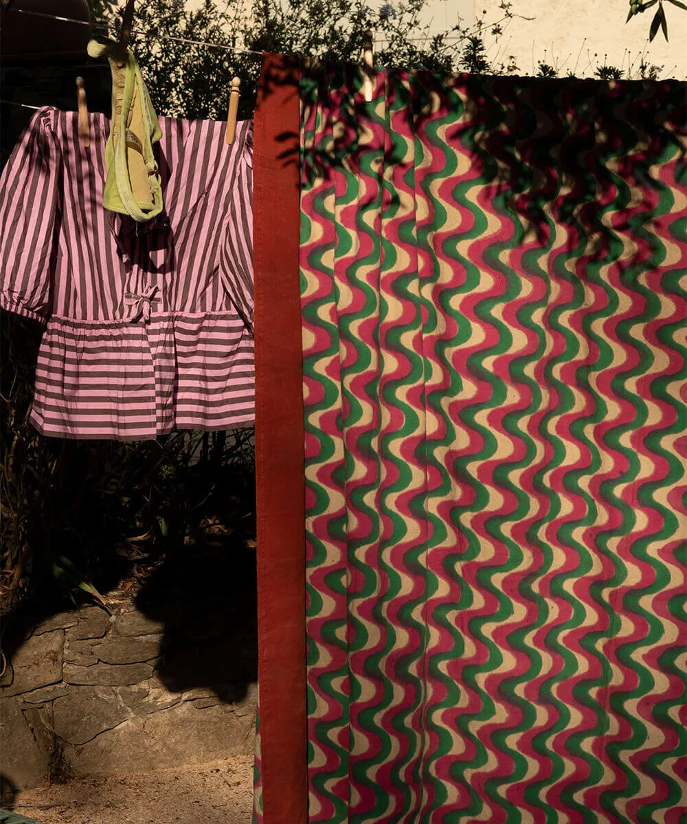 Doing Goods Millie Double Plaid Baumwolldecke mit Tasche