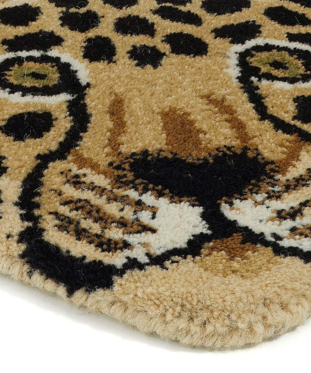 Doing Goods Loony Leopard Teppich Wolle Tierkopf
