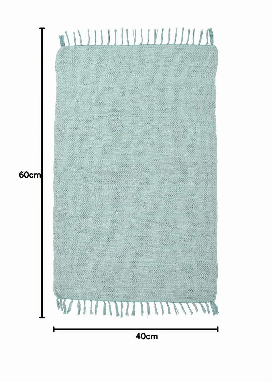 THEKO Happy Cotton Teppich 40x60 cm Mint Baumwolle