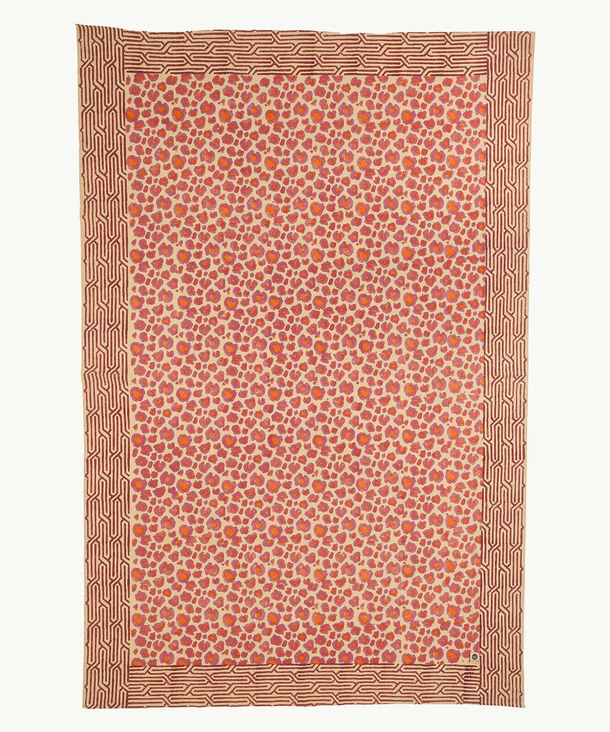 Doing Goods Pink Leopard Single Plaid Decke Rosa mit Beutel