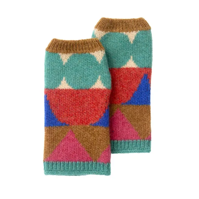 Donna Wilson Totem Pulswärmer Lambswool gemustert Einheitsgröße