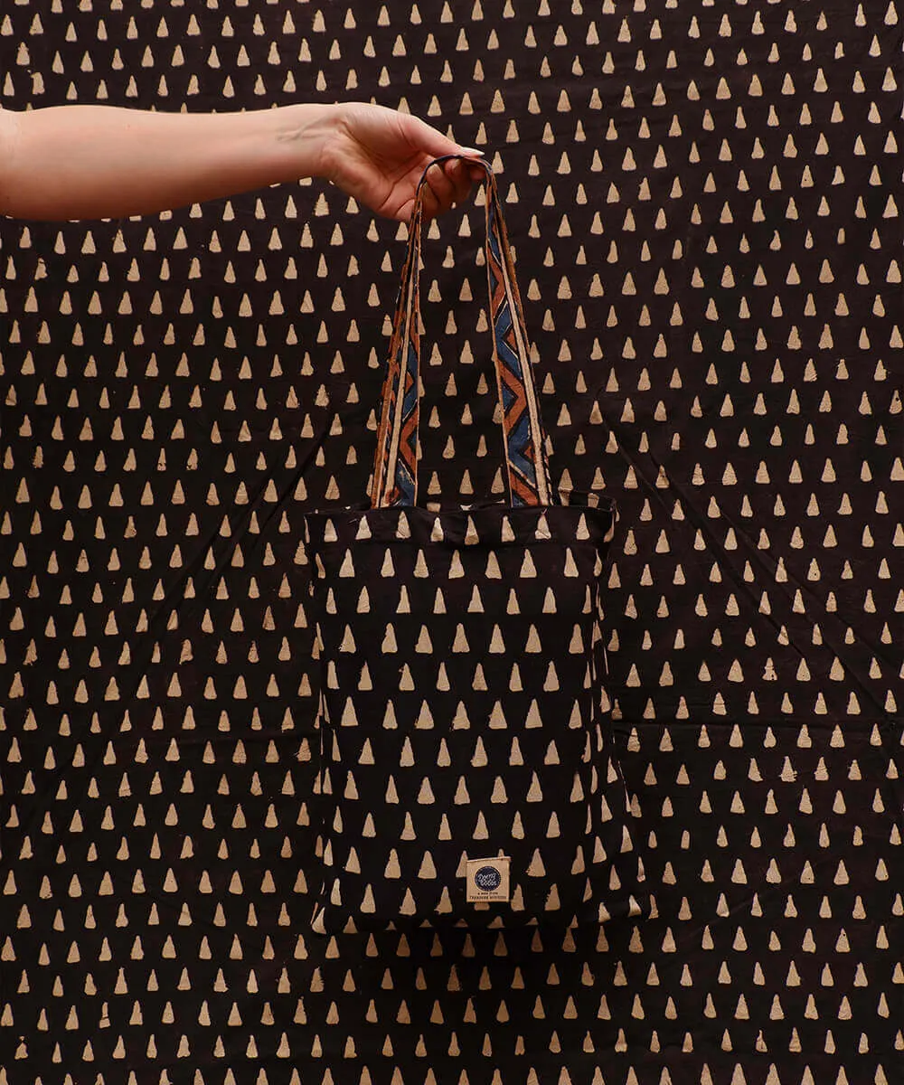 Doing Goods Ciara Decke Baumwolle Doppel mit Tasche Handprint