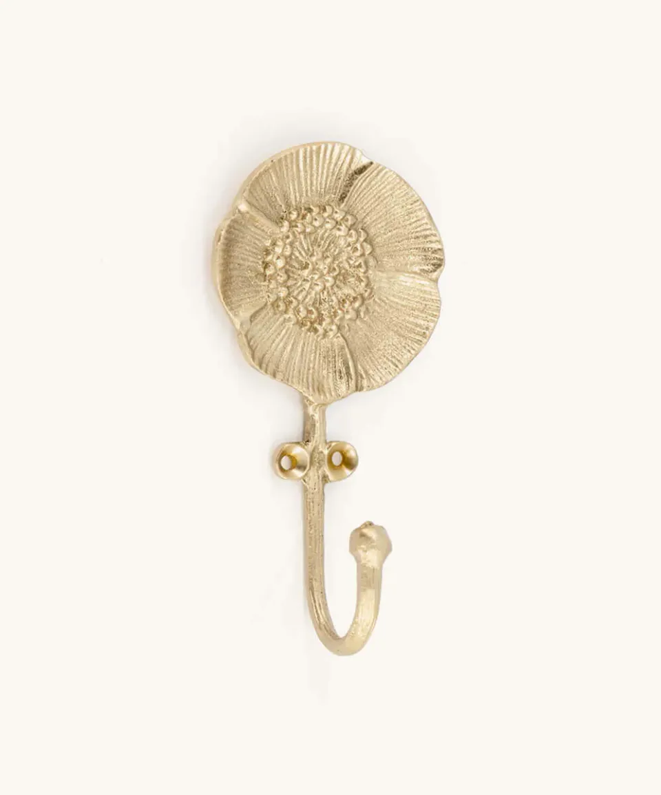 Doing Goods Mia Poppy Wandhaken Messing