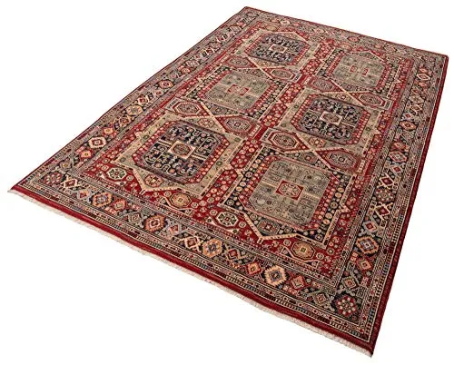 THEKO Saharna Wollteppich 60x90 Rot Schurwolle
