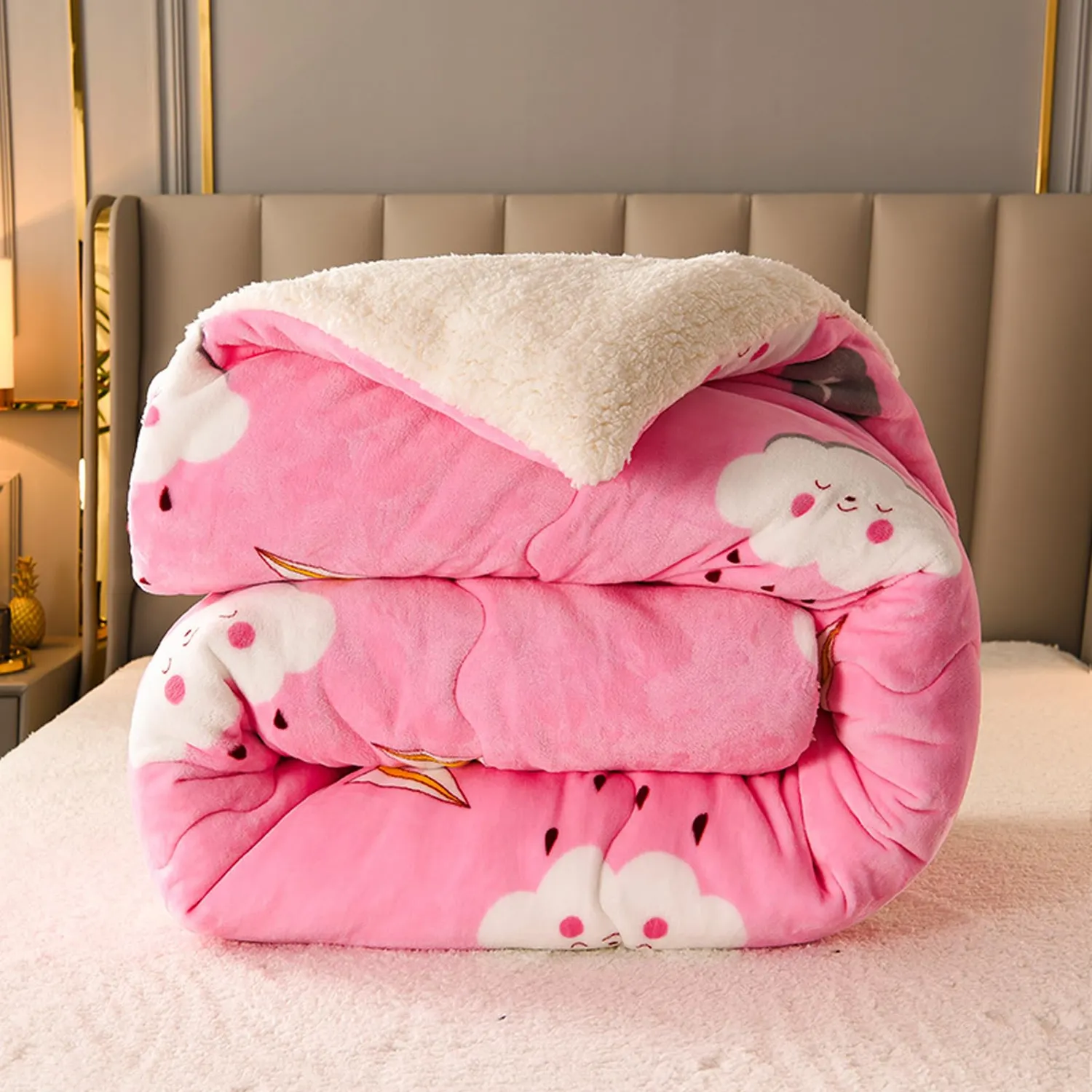 HonunGron Bettdecke Winter 150x200cm 2,5kg Rosa extra warm