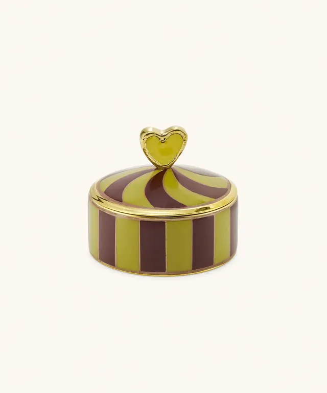 Doing Goods Pyar Herz Schmuckdose Medium Gelb Messing