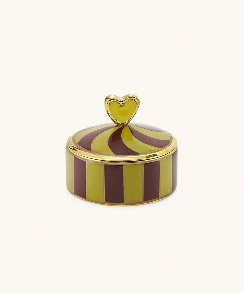 Doing Goods Pyar Herz Schmuckdose Medium Gelb Messing