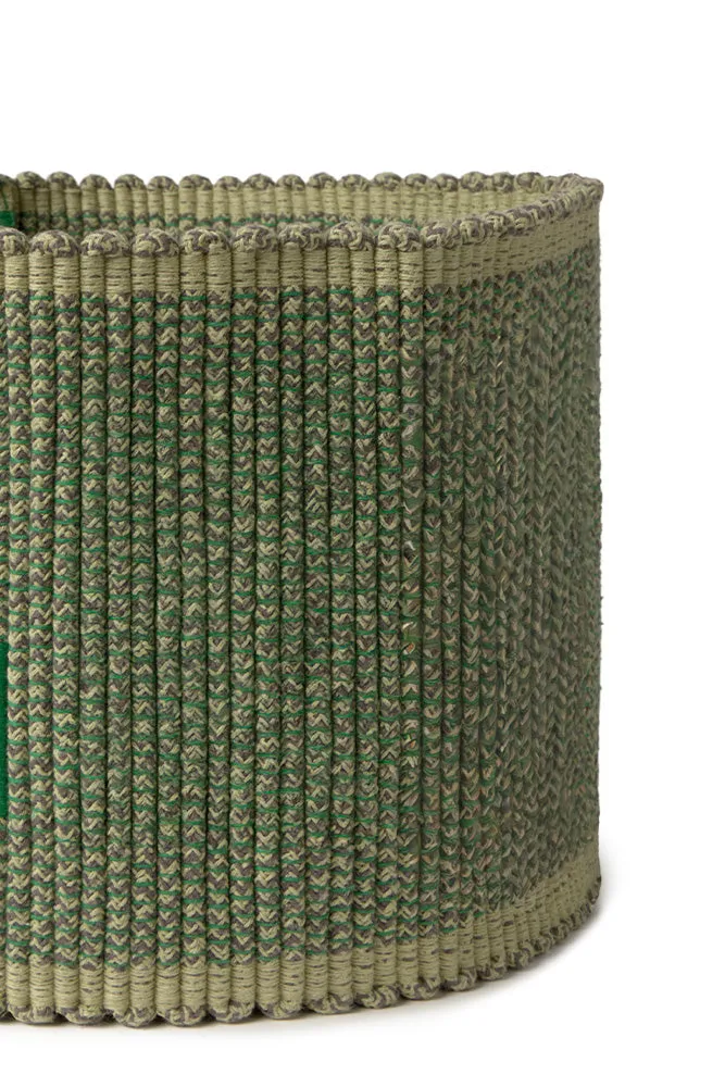 Lorena Canals Handloom Basket Vertical Monstera Korb Ø35x25 cm grün