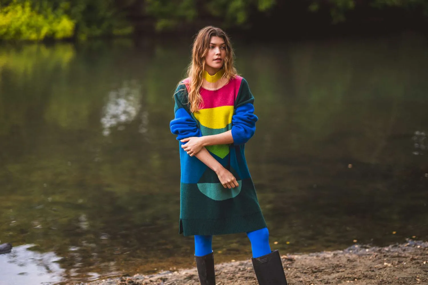 Donna Wilson Kaleido Jumper Dress Strickkleid S-M Lambswool