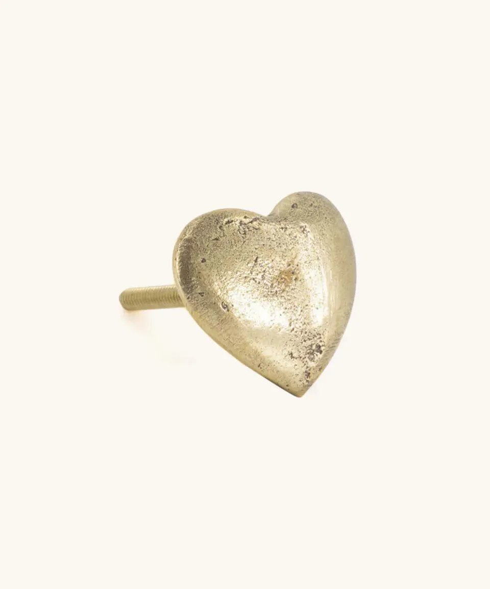 Doing Goods Holly Heart Möbelknauf Messing Herz