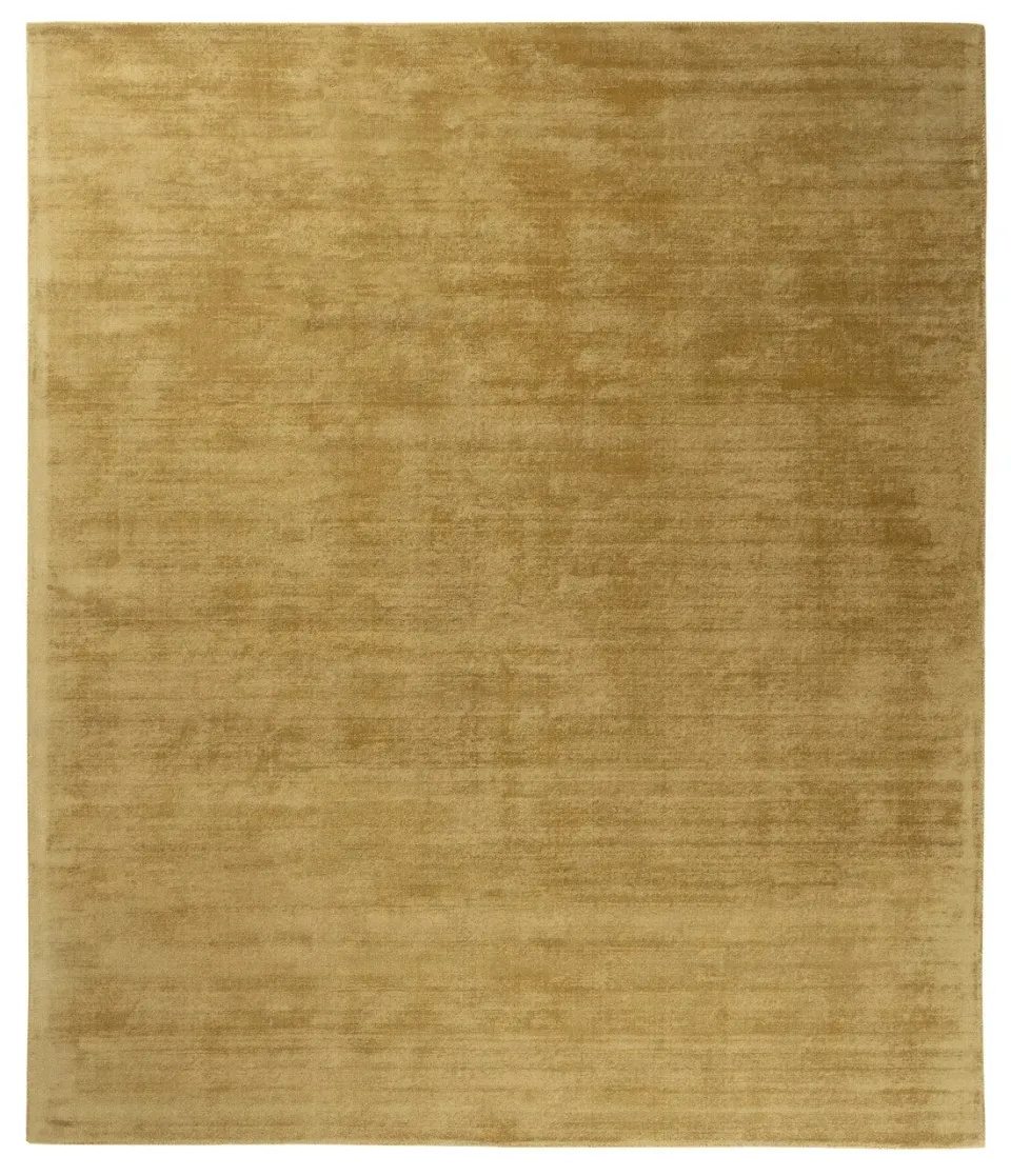 Amini Grace Mustard Teppich 200x300 Wolle Seide meliert