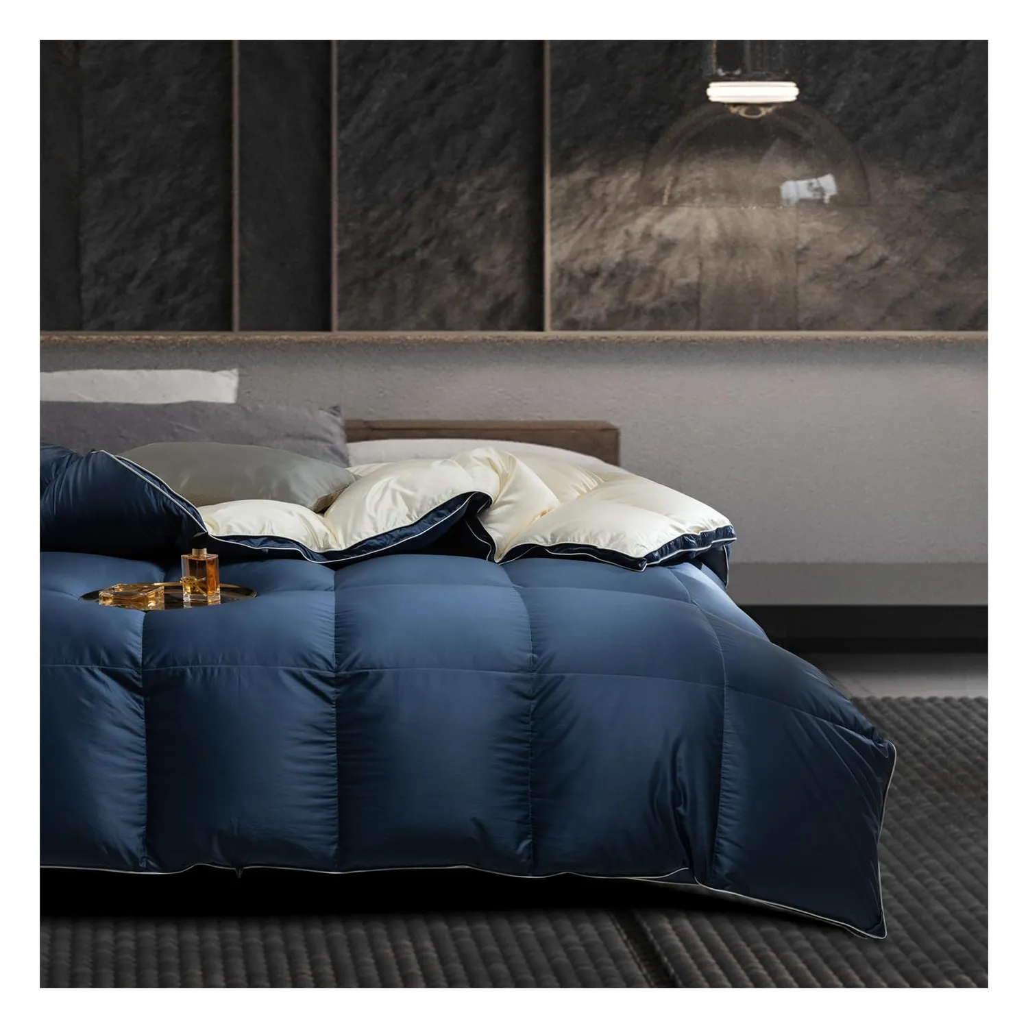 HonunGron Ungarische Daunendecke Rosa 220x240cm 1500g