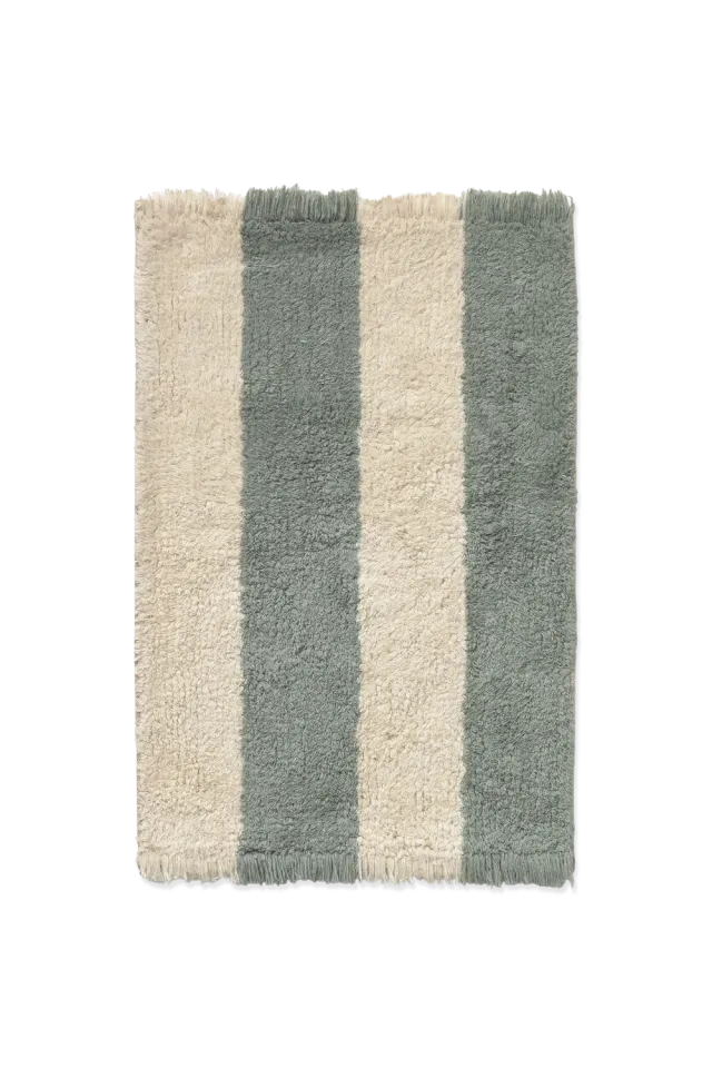 Lorena Canals Cabana Lines Stoffmuster Natural Vintage Blue Baumwolle