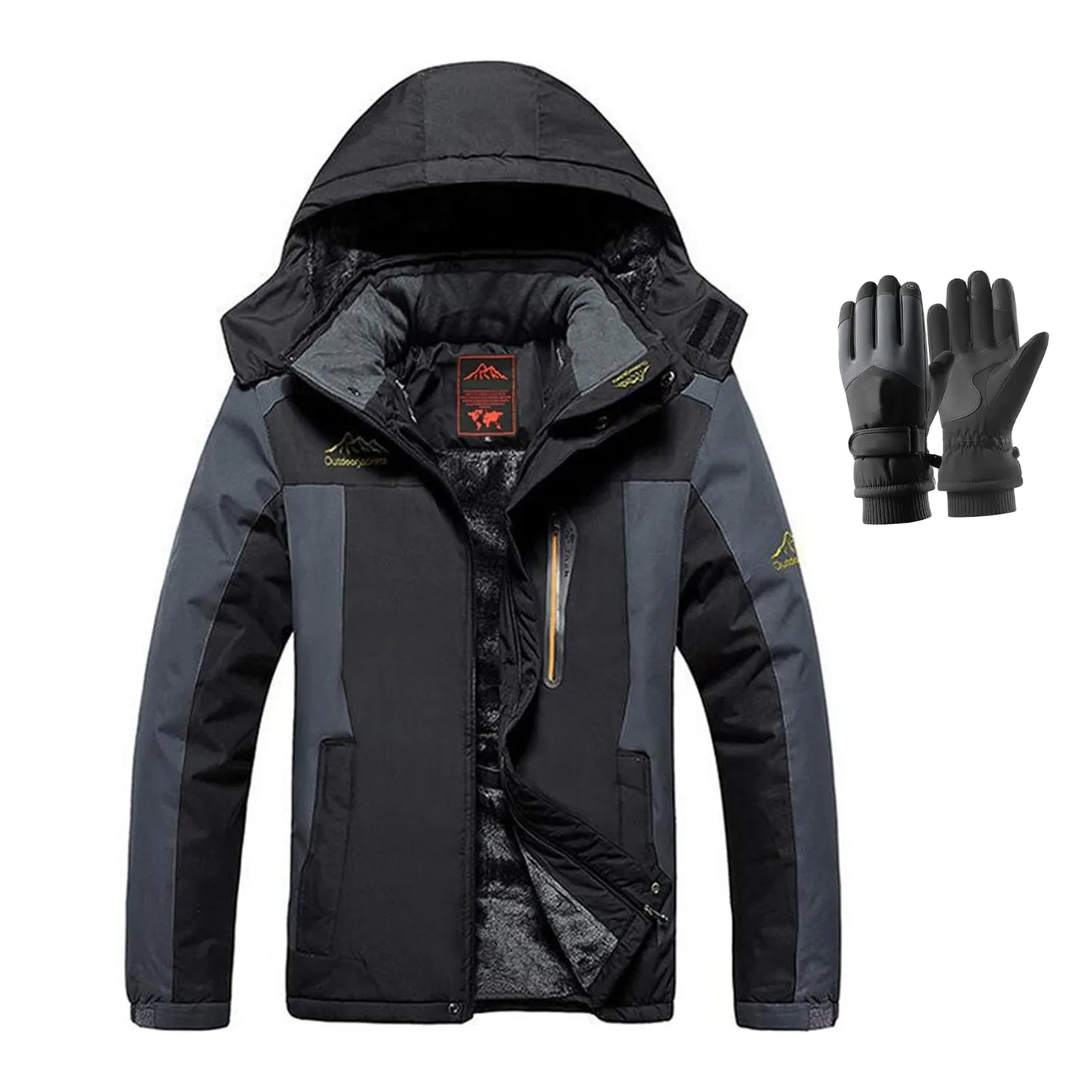 HonunGron Skijacke Herren 6XL Gefüttert Winter