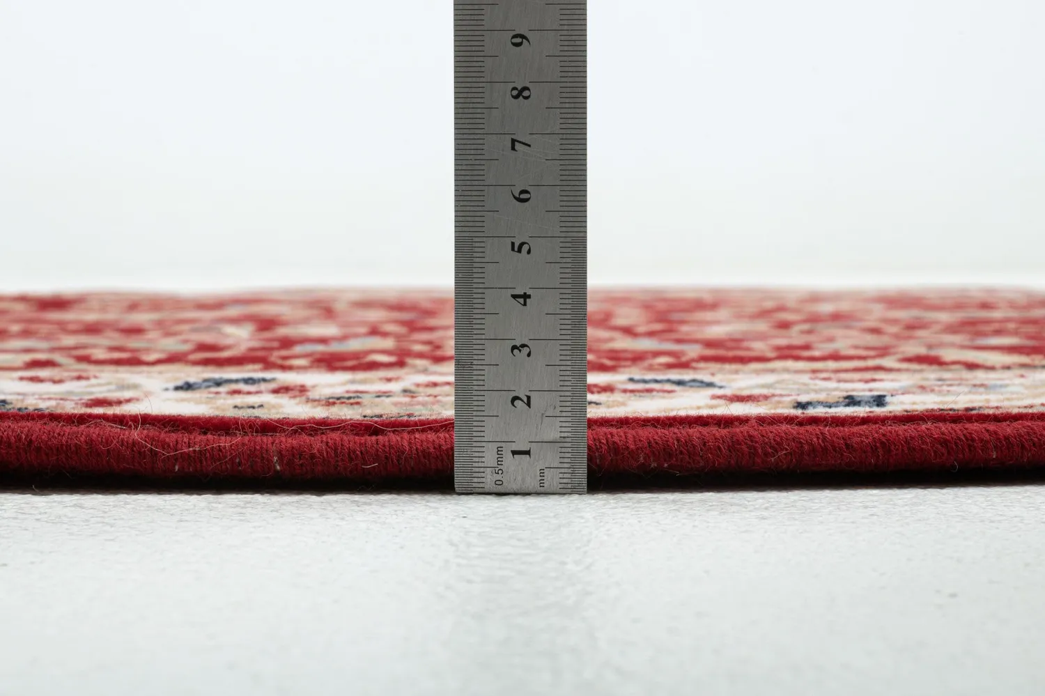 THEKO Dolna Teppich Rot 200 rund Schurwolle