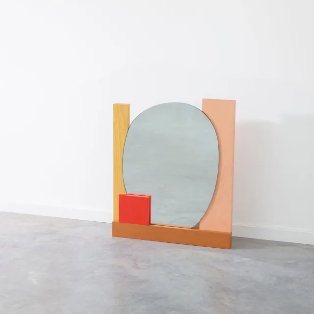 Donna Wilson Abstract Assembly Mirror Sculpture Spiegel 55 cm Holz