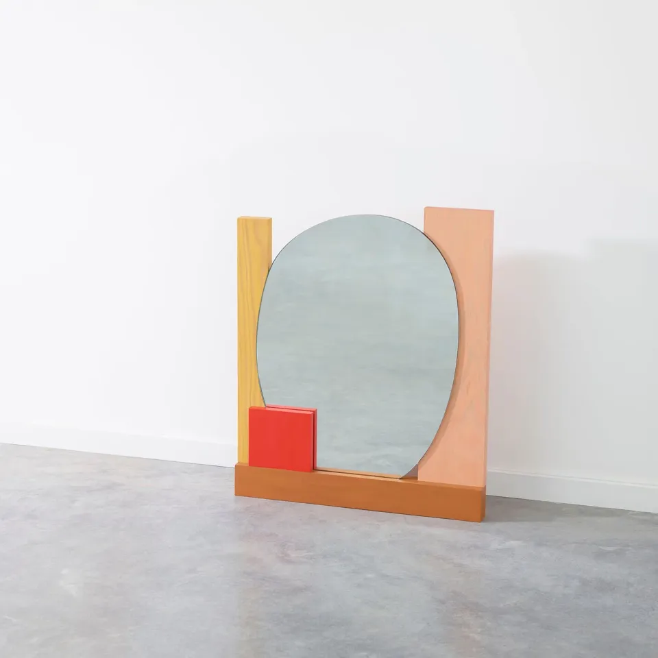 Donna Wilson Abstract Assembly Mirror Sculpture Spiegel 55 cm Holz