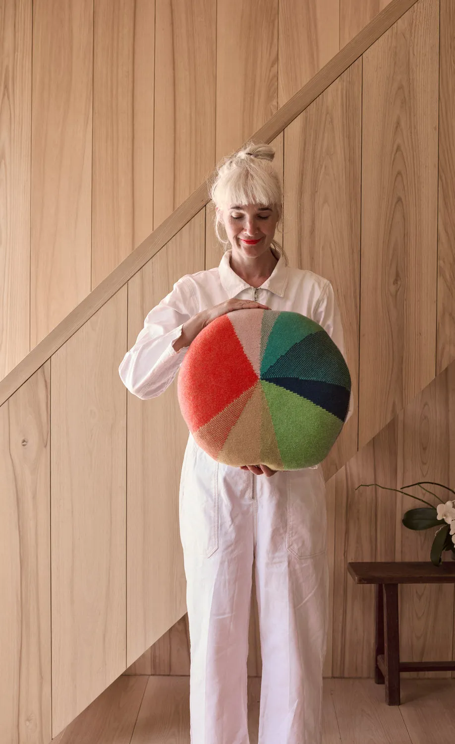 Donna Wilson Pie Chart Kissen Lambswool 42x42cm bunt