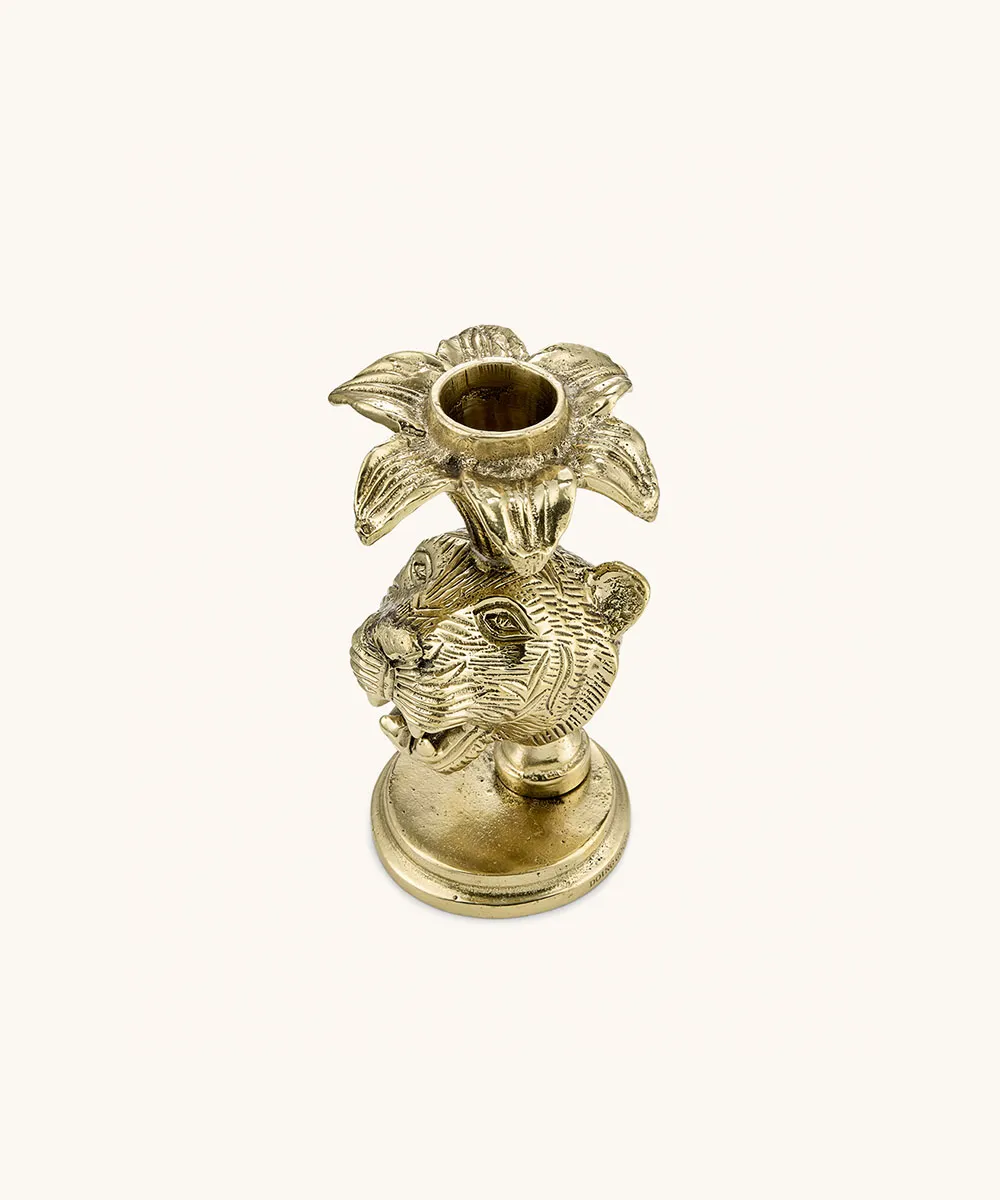 Doing Goods Zia Tiger Kerzenhalter Messing 12 cm