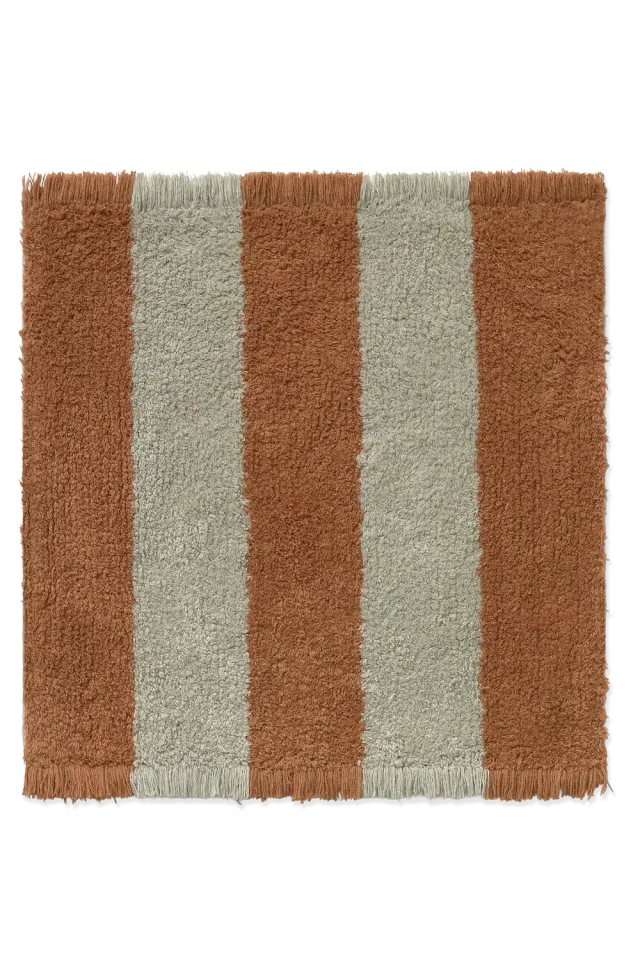 Lorena Canals Cabana Lines Stoffmuster Blau Salbei Toffee