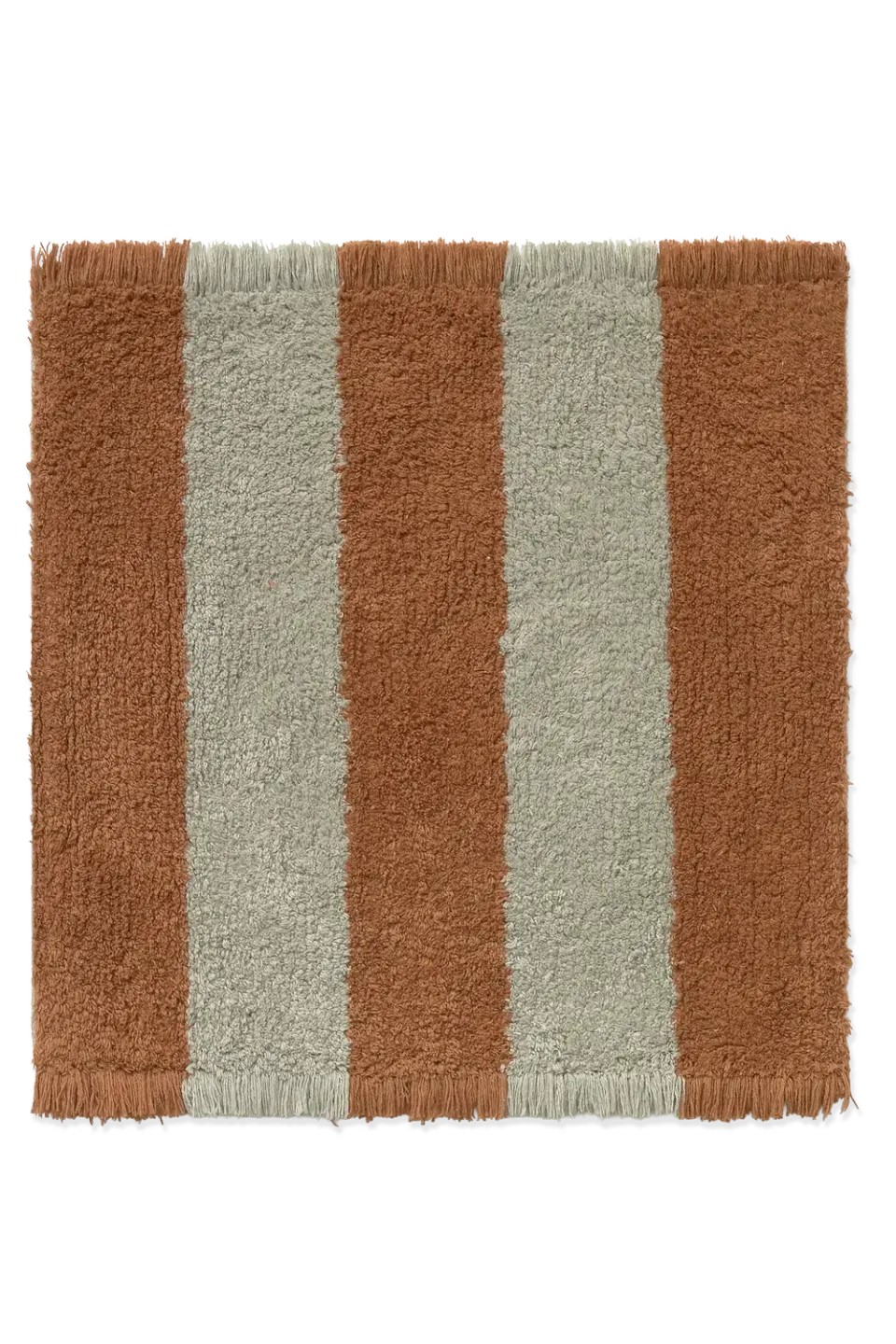 Lorena Canals Cabana Lines Stoffmuster Blau Salbei Toffee