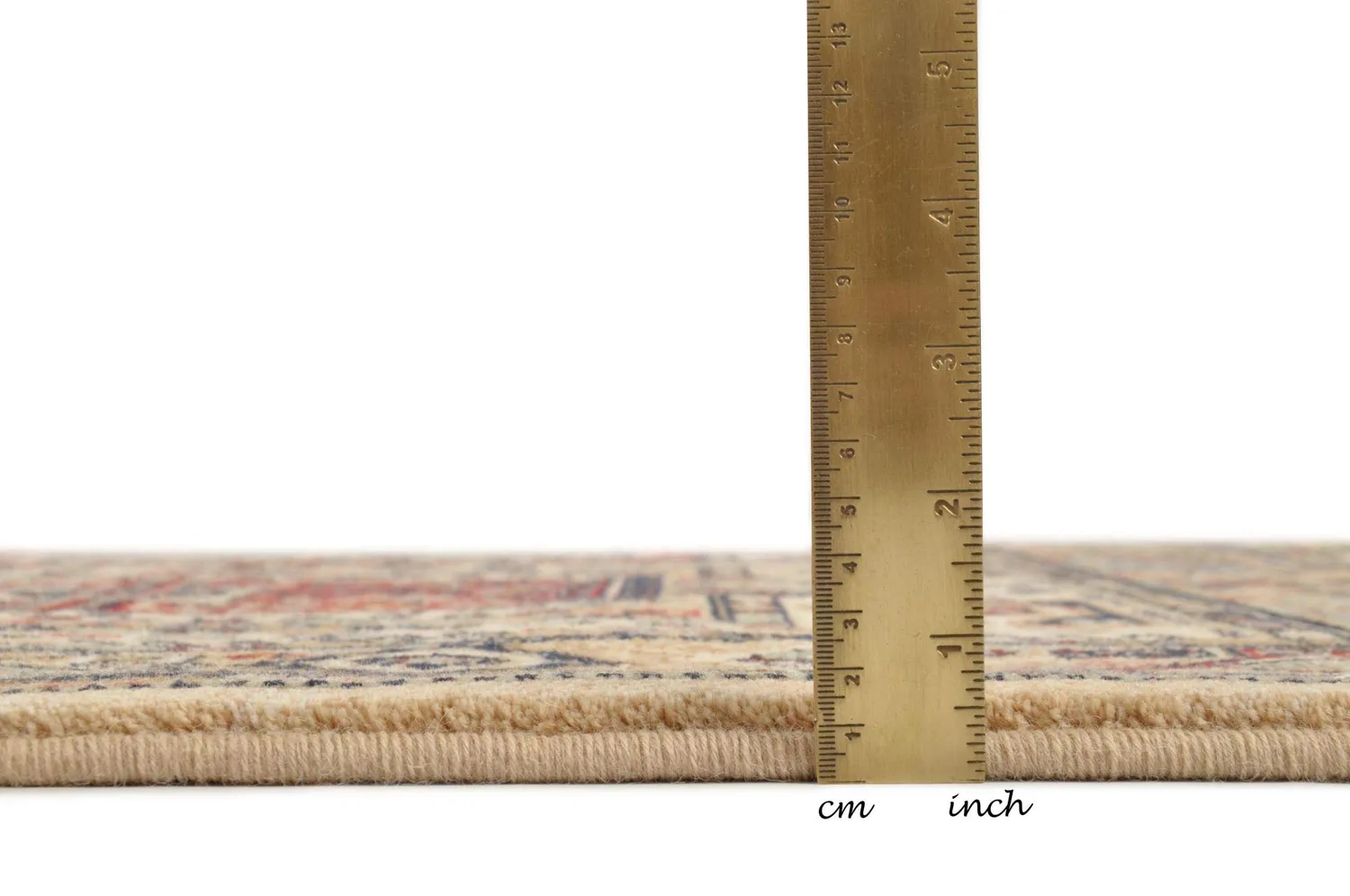 THEKO Saharna Teppich 80x150 cm Beige Schurwolle