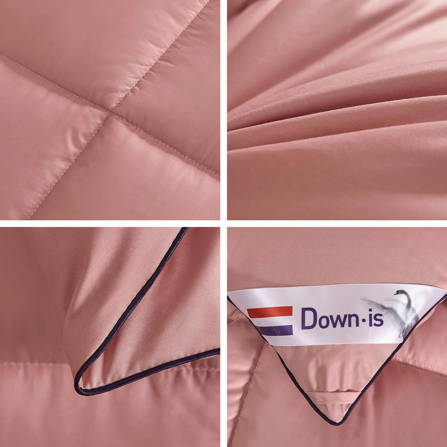 HonunGron Daunendecke Winter 200x230 Rosa 3 kg Daunen