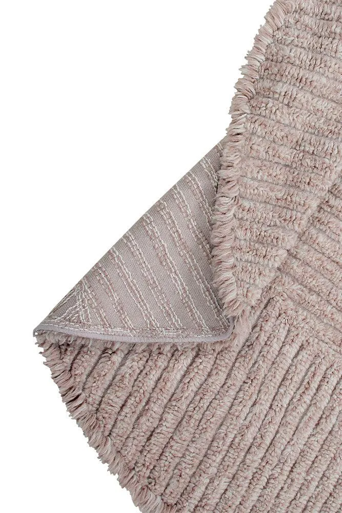 Lorena Canals Woolable Rose Tea Teppich rund Ø160 cm rosa
