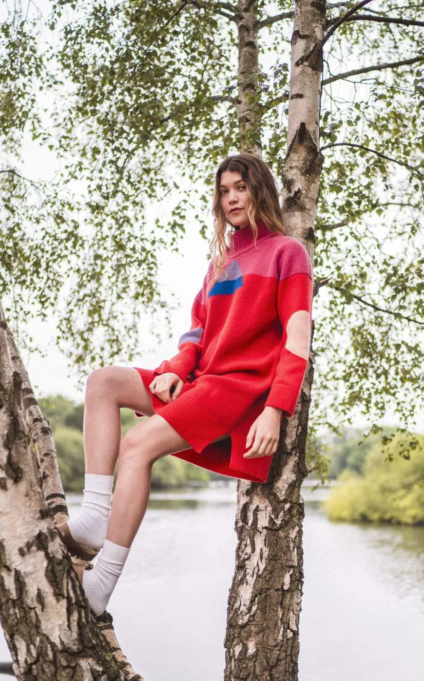 Donna Wilson Mountain Jumper Dress Strickkleid Lammwolle