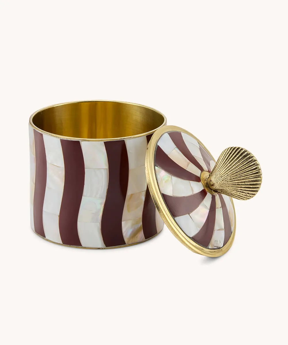 Doing Goods Circus Abby Coquillage Schmuckdose Bordeaux Perlmutt