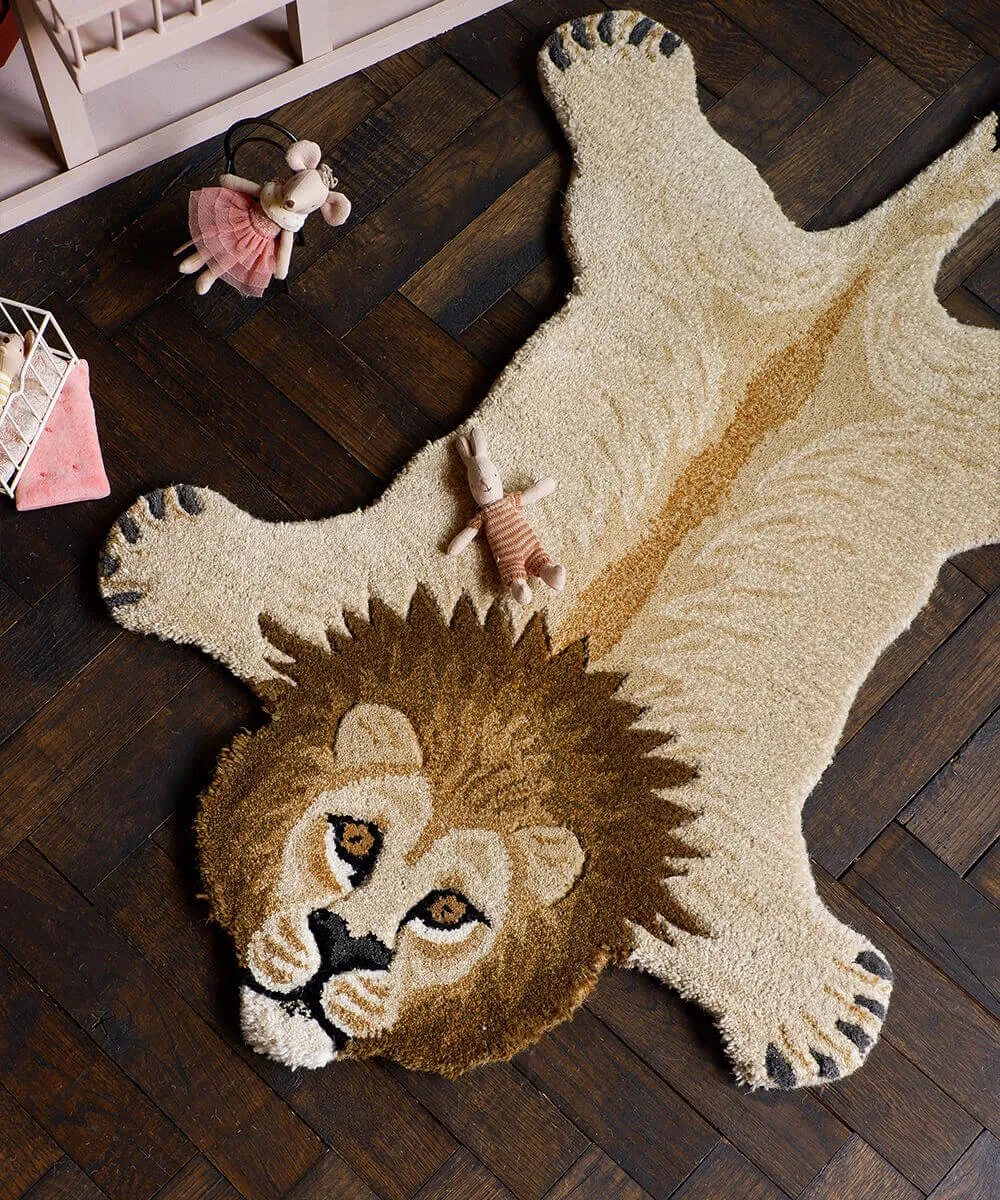 Doing Goods Moody Lion Small Teppich Wolle 100%