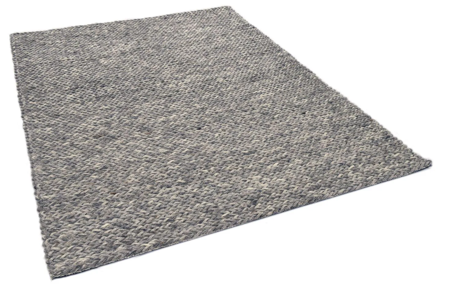 THEKO Arlberg Teppich 70x140 Natur Grau Schurwolle