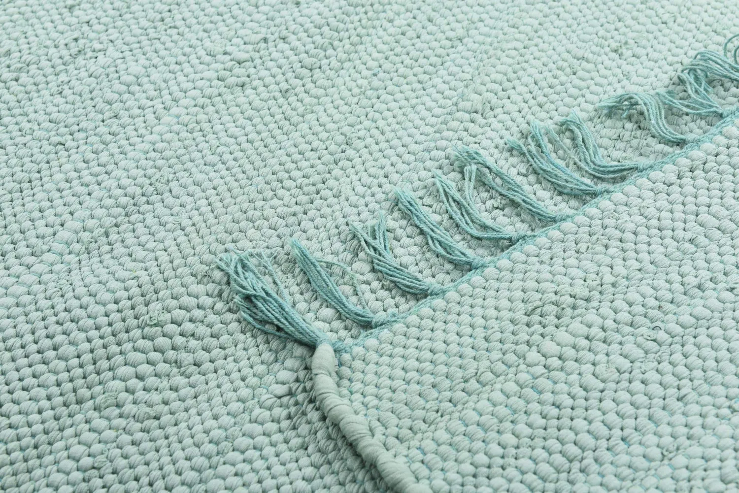 THEKO Happy Cotton Teppich 40x60 cm Mint Baumwolle