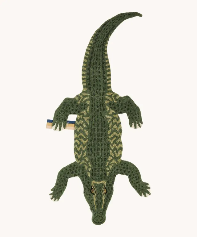 Doing Goods Coolio Crocodile Large Teppich Krokodil Wolle