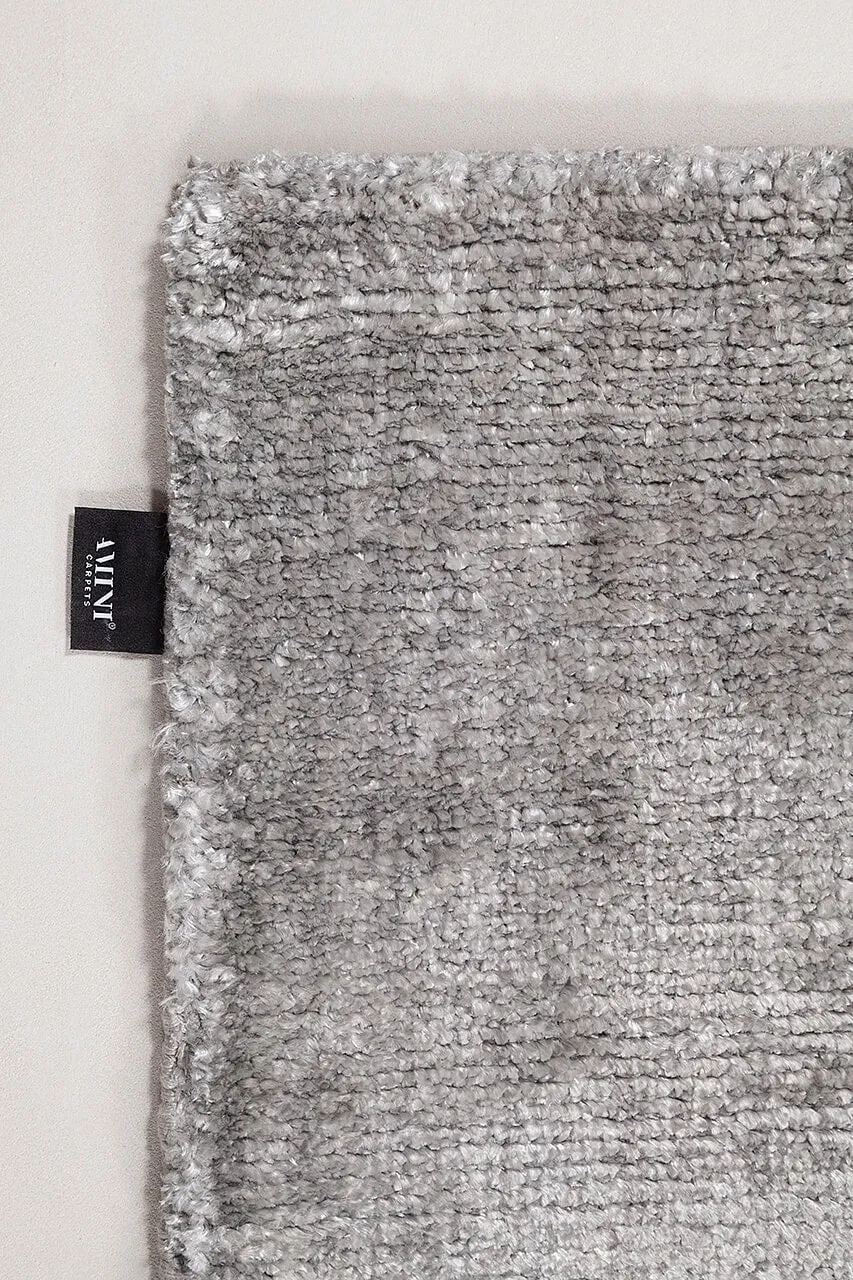 Amini Aura Teppich Grau 250x200 Bananenseide