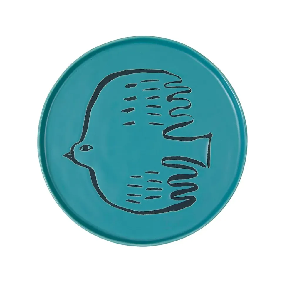 Donna Wilson Bluebird Teller Steinzeug 21 cm matt