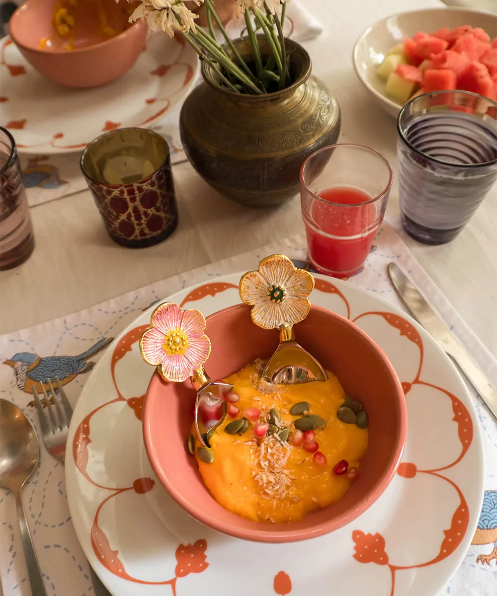 Doing Goods Faye Flower Dipster Löffelset 2tlg Emaille