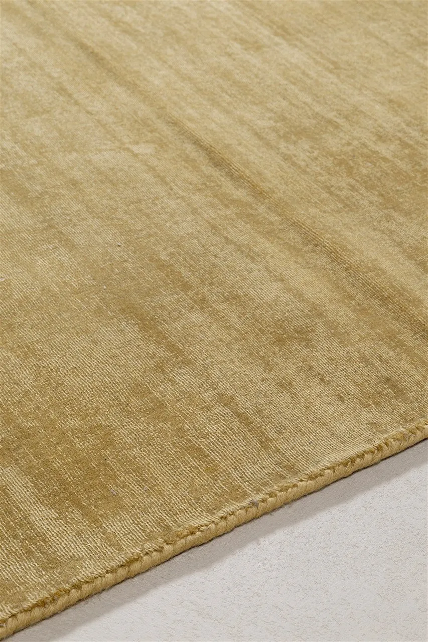 Amini Grace Mustard Teppich 200x300 Wolle Seide meliert