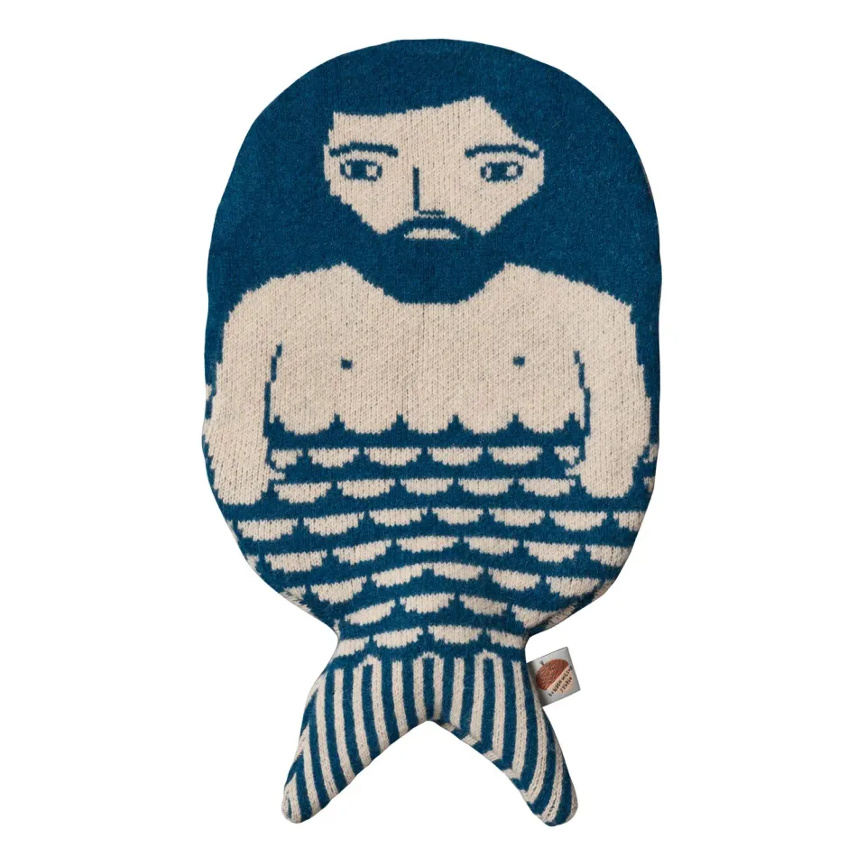 Donna Wilson Merman Wärmflasche Blau Lambswool 36cm