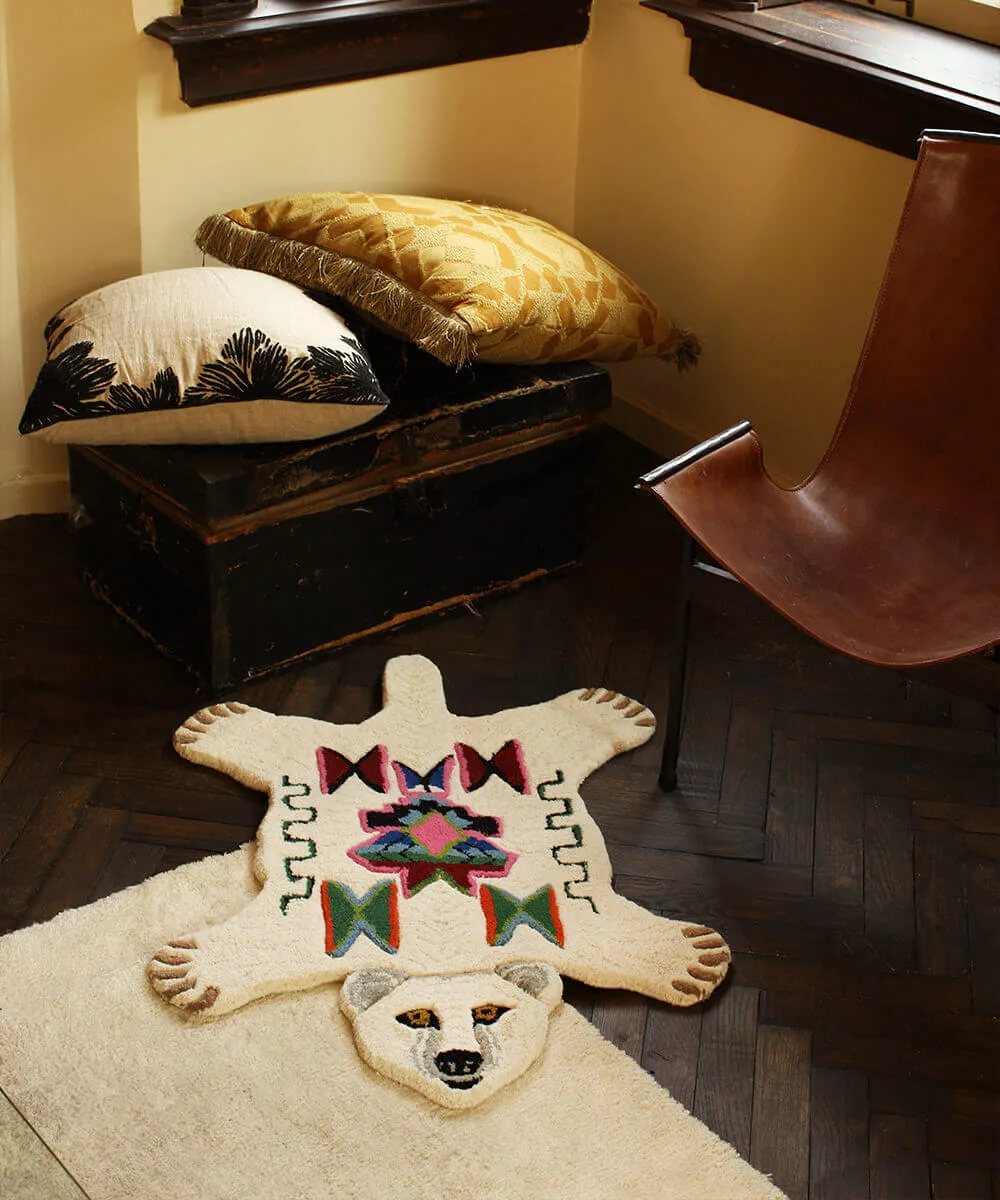 Doing Goods Kasbah Polar Bear Teppich Small Wolle