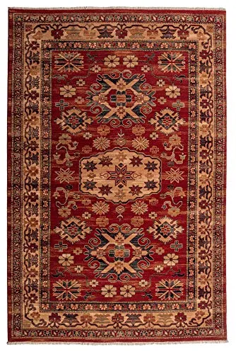 THEKO Saharna Wollteppich 80x150 Rot Schurwolle