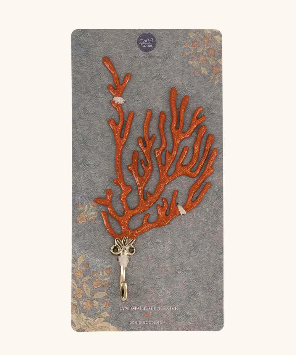 Doing Goods Ariel Coral Wandhaken Koralle Handarbeit