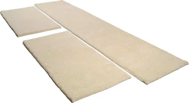 THEKO Tanger Teppich 70x620 Weiß Schurwolle